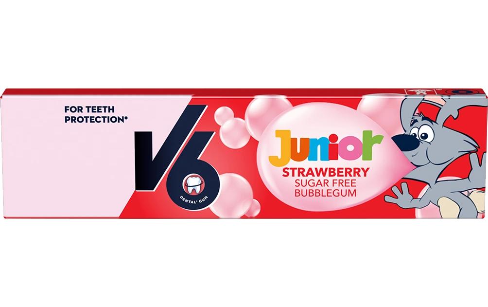 V6 Chewing-gum Fraise junior 22 g