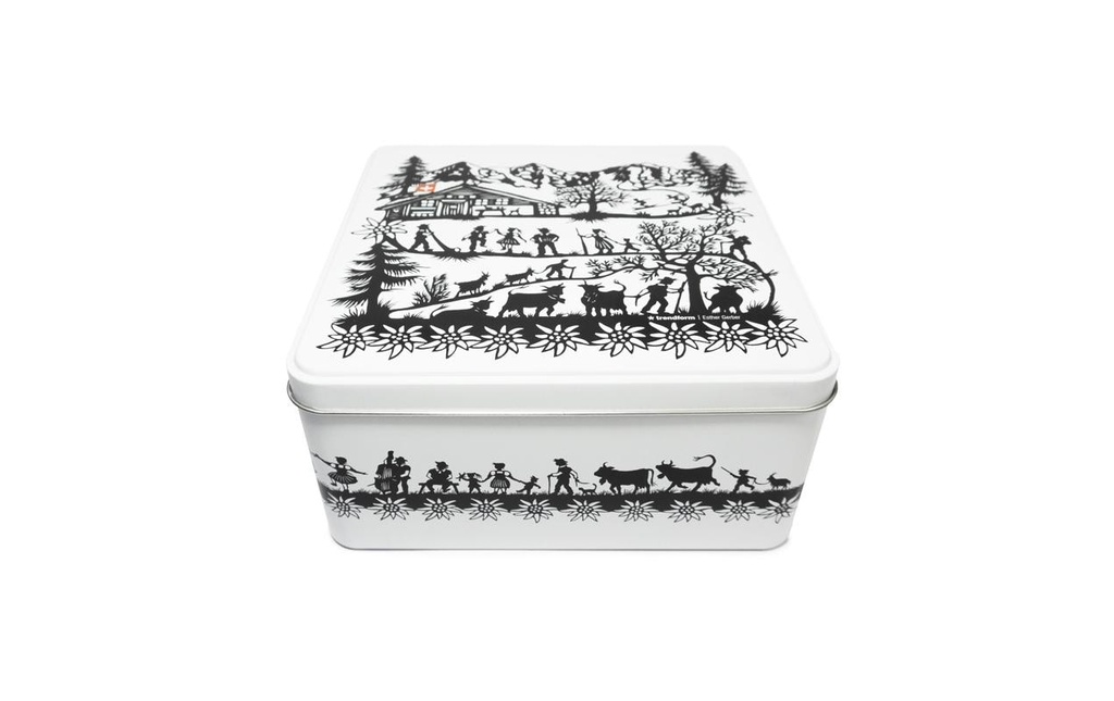 Trendform Boîte à provisions Boîte en fer blanc Swiss Tradition 0 l, Noir/Blanc