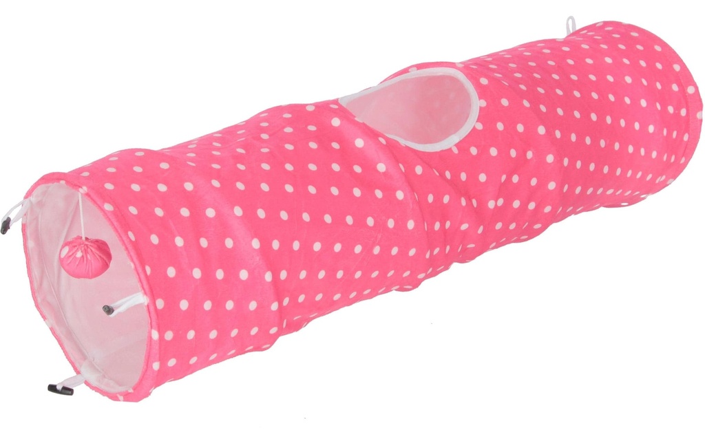 Kerbl Tunnel pour chats Puntino 100 cm, Ø 25 cm