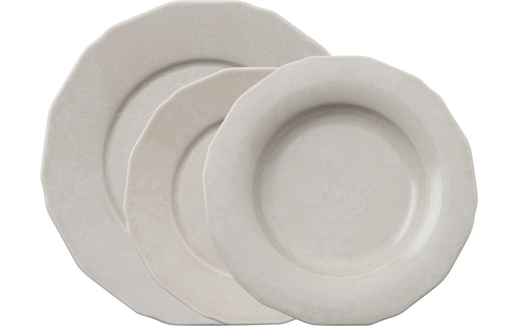 Arthur Krupp Set d’assiettes Garden Antique 12 Pièce/s,Rose pâle