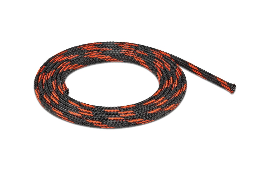 Delock Gaine de câble extensible, 2 m x 6 mm Noir Rouge