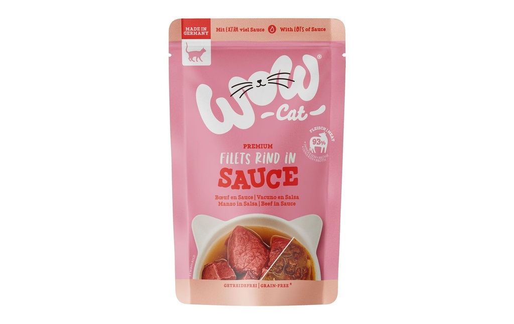 WOW Alimentation humide Bœuf en sauce, 85 g