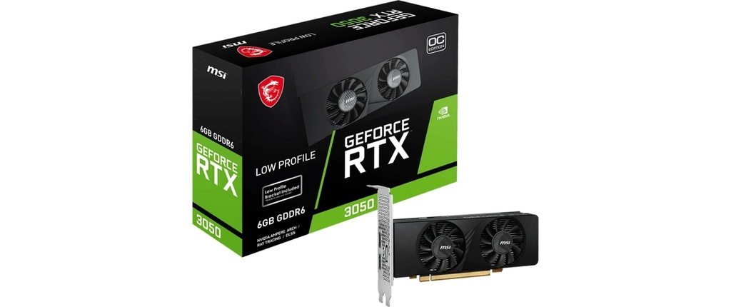 MSI Carte graphique GeForce RTX 3050 LP 6 GB OC