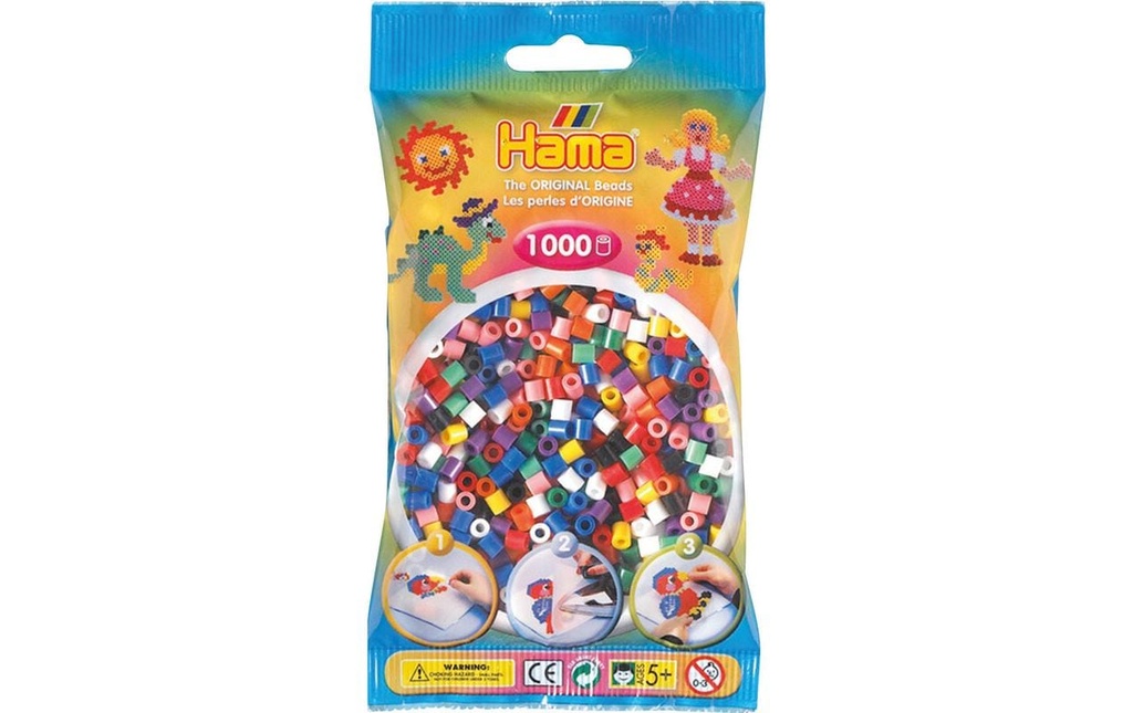 Hama Perles à repasser 30000 pièces, Ø 5 mm, Multicolore