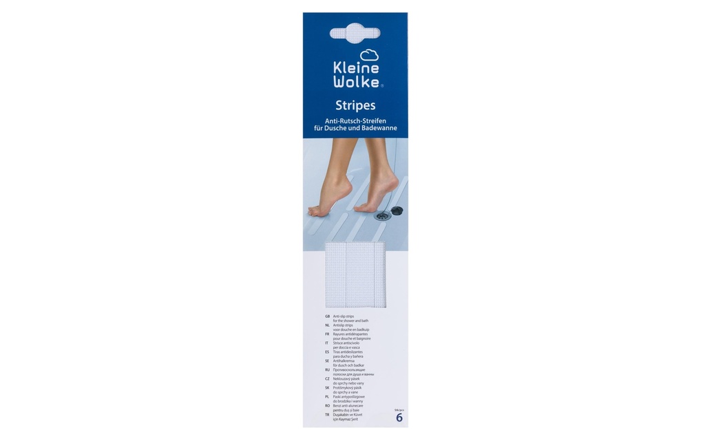 Kleine Wolke Autocollant antidérapant bandes 6 pièces, Transparent