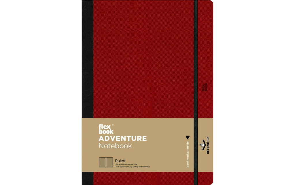 Flexbook Adventure Notebook 17 x 24 cm, À lignes, Rouge