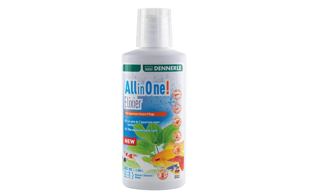 Dennerle Entretien de l'eau Tout en un! Élixir, 500 ml