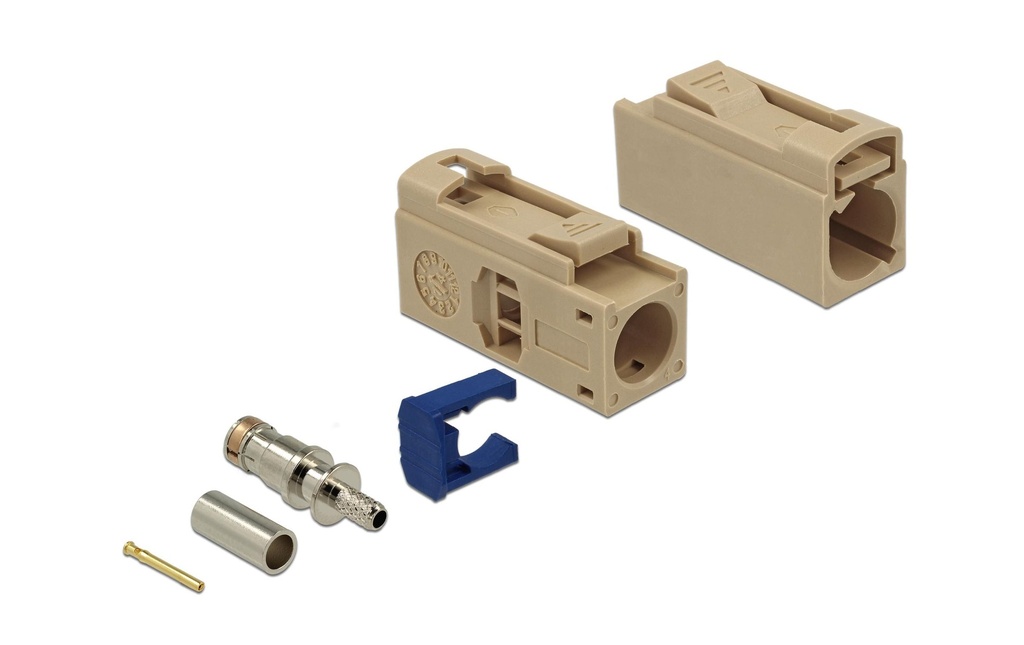 Delock Adaptateur d’antenne à sertir, FAKRA I Douille (f) - Ouvert Ouvert