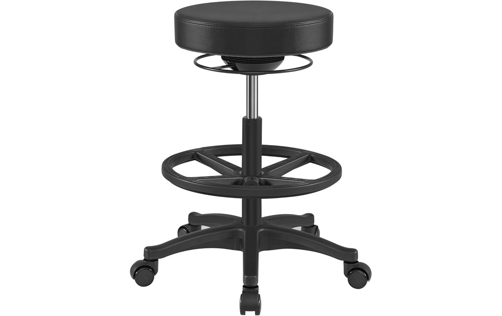 Songmics Tabouret de travail haut noir, 81 cm