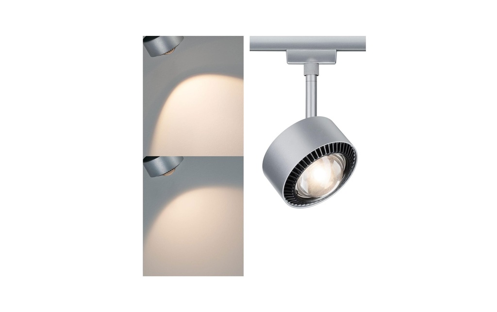 Paulmann Spot LED sur rail URail Aldan II, 9 W, 2700 K, chrome
