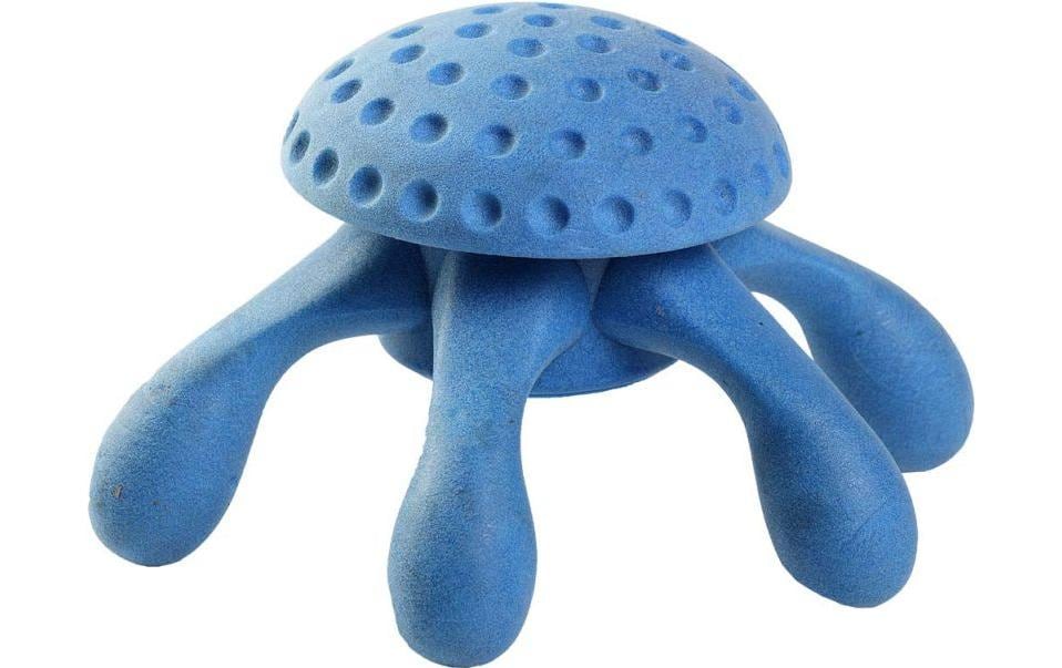 KIWI WALKER Jouet pour chien Octopus bleu, M, 17 x 17 x 9 cm