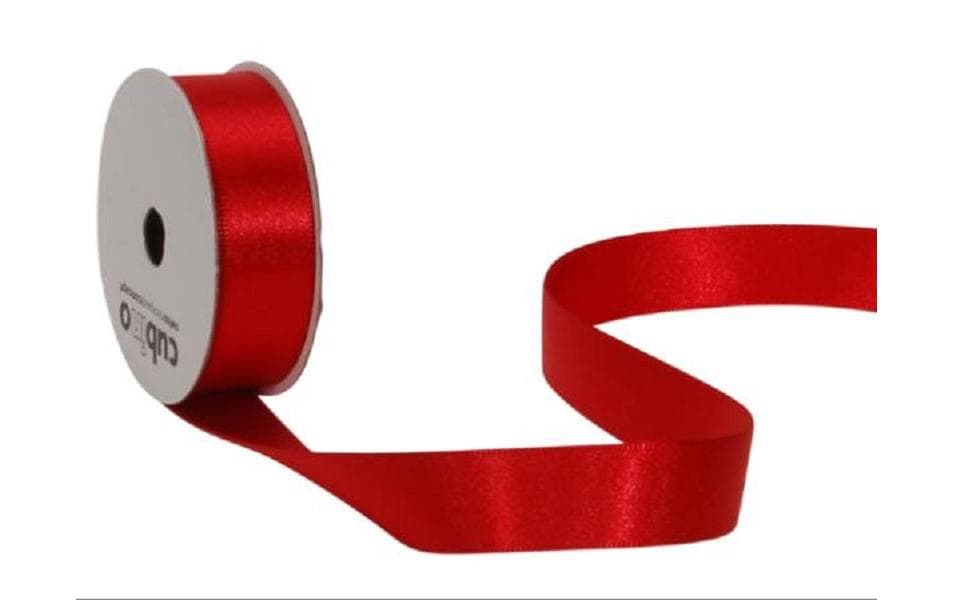 Spyk Ruban de satin 16 mm x 5 m, Rouge