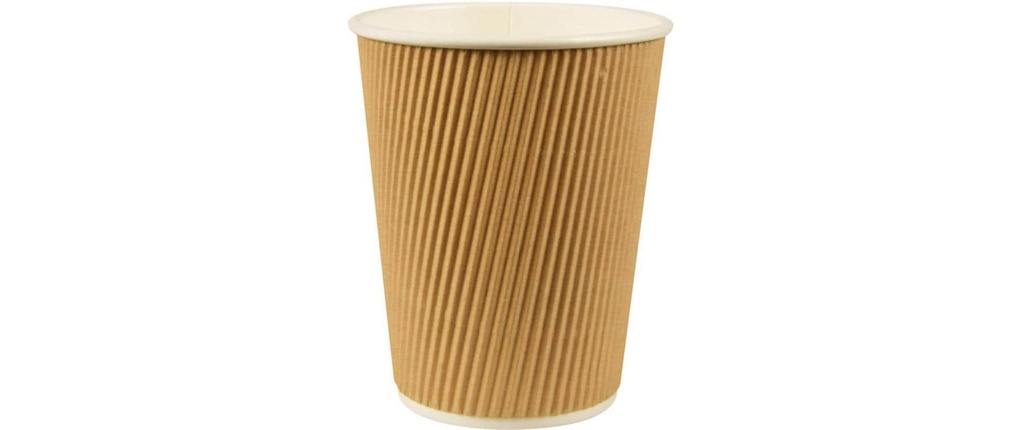 Papstar Tasses à café jetables Carton Ripple Wall 1 dl 25 Pièce/s