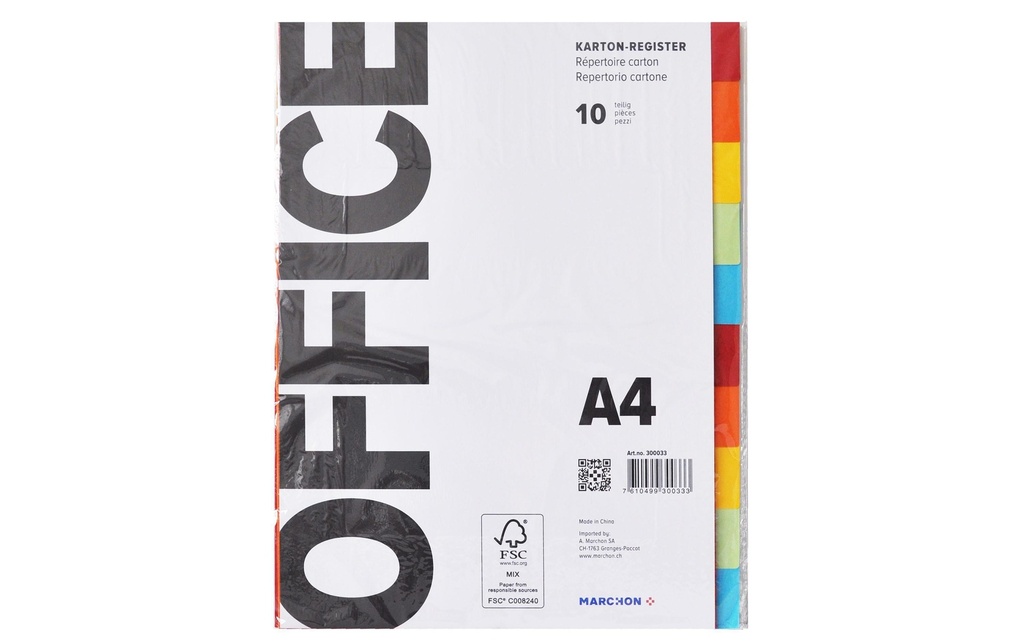 Office Registre A4 10 onglets