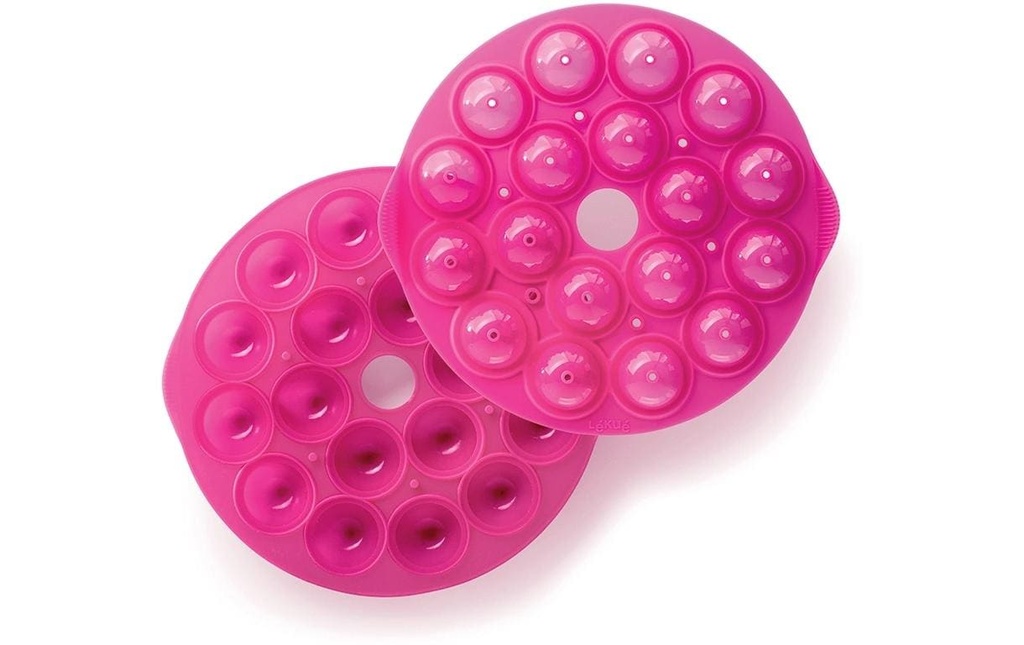 Lékué Teglia per cake pop silicone, Rose, 18 alvéoles