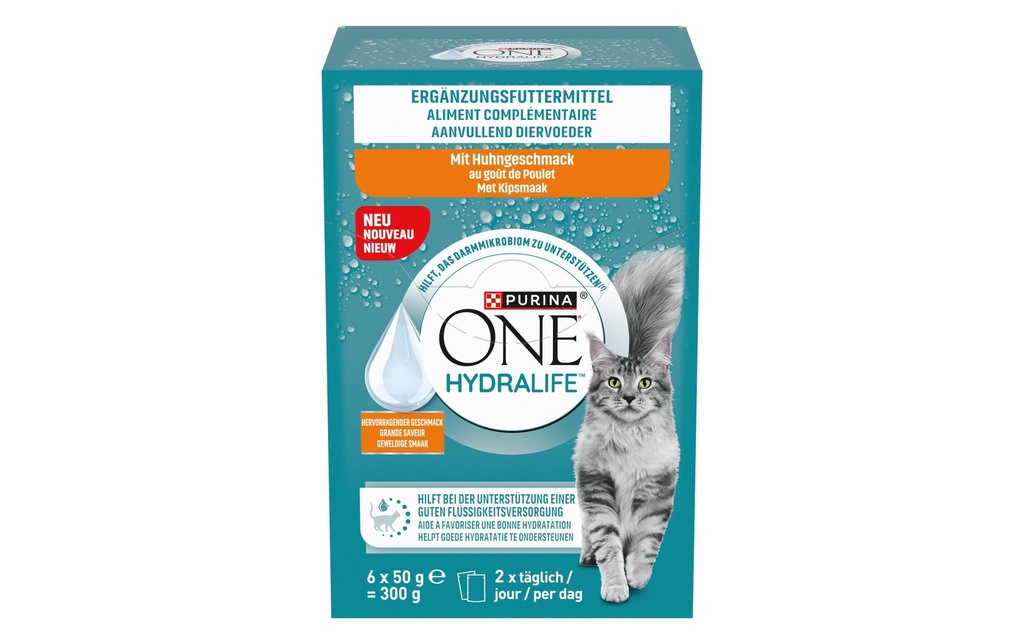 Purina ONE Hydralife au goût de poulet 6 x 50 g