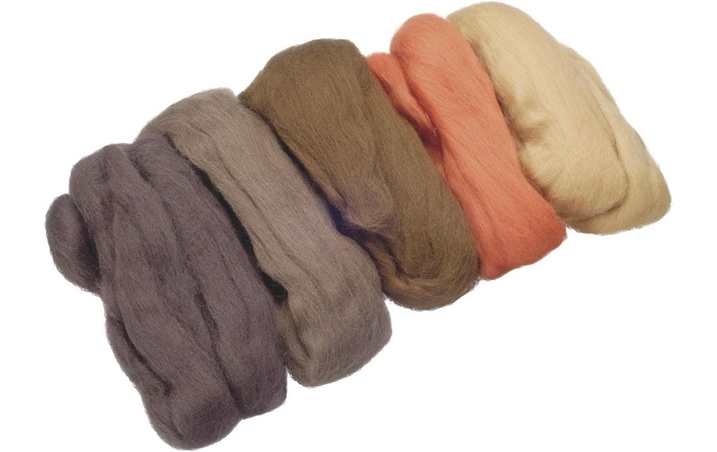 Heyda Laine de feutre Merino Mix 50 g, brun