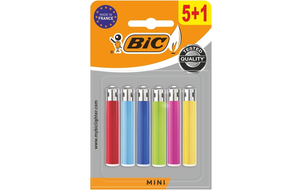 BIC J25 Mini, Assorti, paquet de 5+1