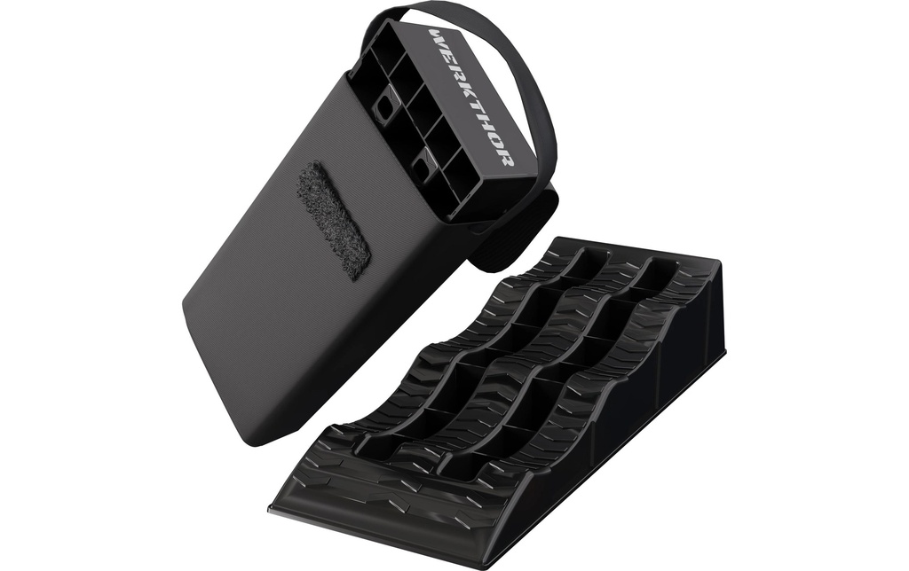 Werkthor Cales d'accès plates Lot de 2, noir