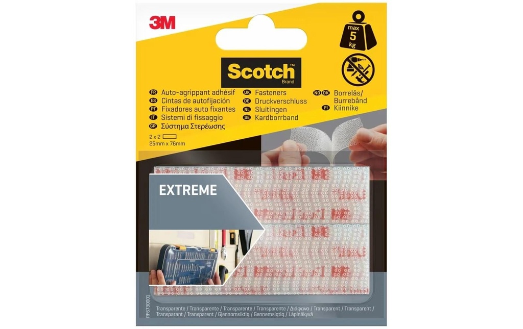 Scotch Rubans adhésifs Scotch Extreme 25 mm x 76 mm Transparent