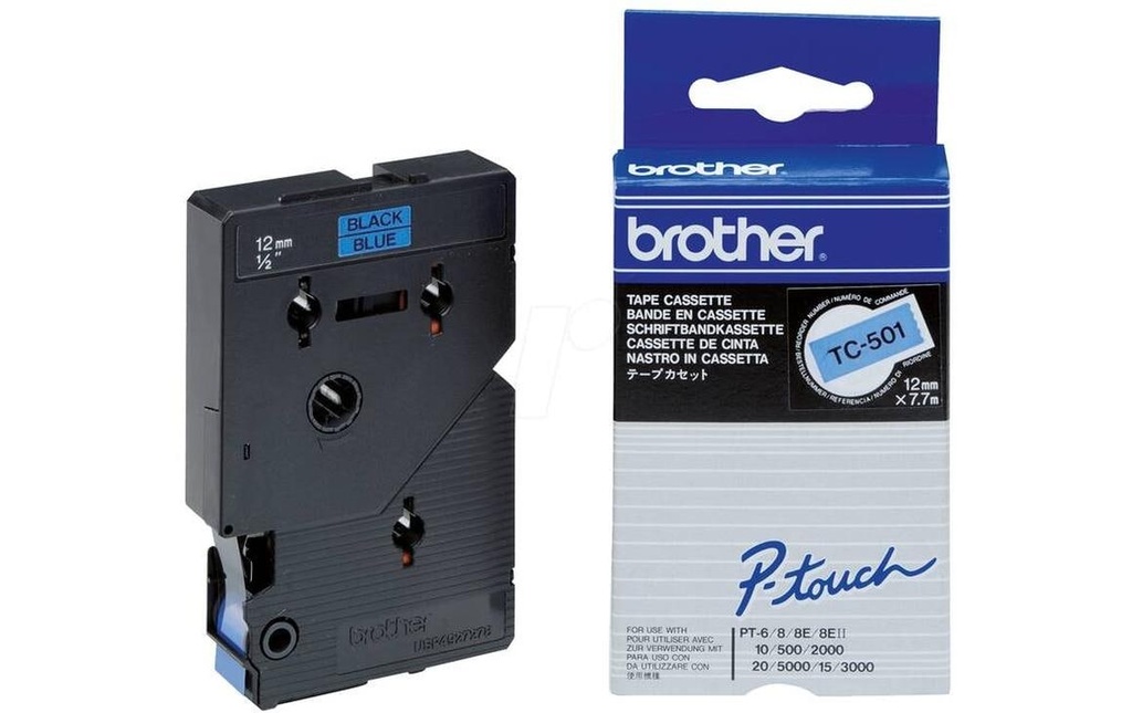 P-TOUCH P-touch ruban 12mm bleu-noir