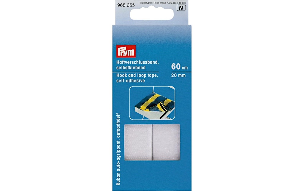 Prym Fermeture à Velcro 60 cm, auto-adhésif