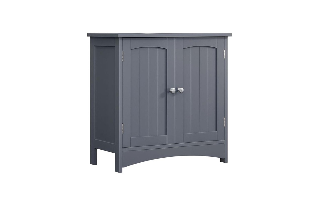 VASAGLE Meuble sous lavabo avec 2 portes 60 x 60 cm, Gris
