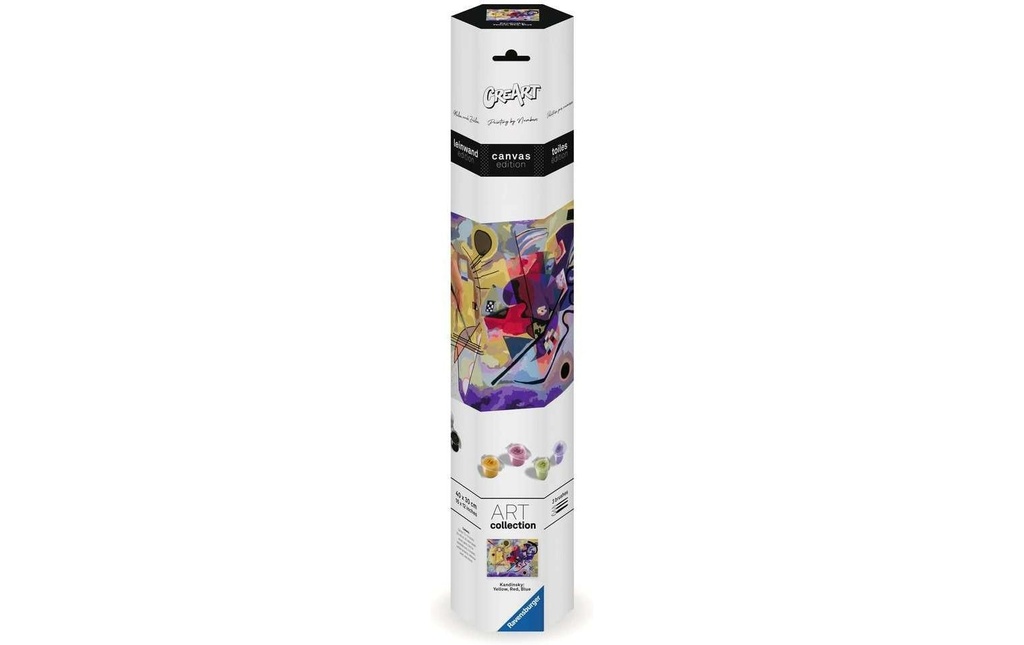 Ravensburger Peinture avec chiffres CreArt – Jaune, rouge, bleu (Kandinsky)