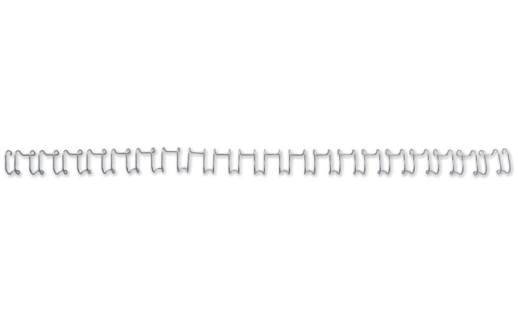 GBC Peigne de reliure Wire Bind 21 Ø 12 mm, argent, 100 pièces