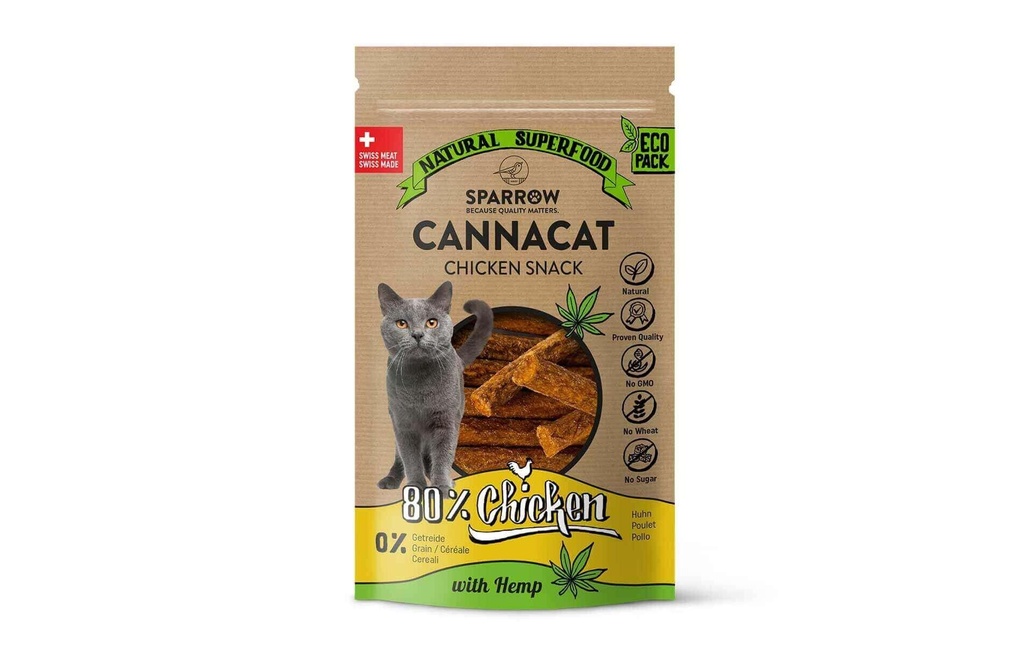 Sparrow Collation pour chat CannaCat Relax Sticks avec CBD Poulet, 50 g