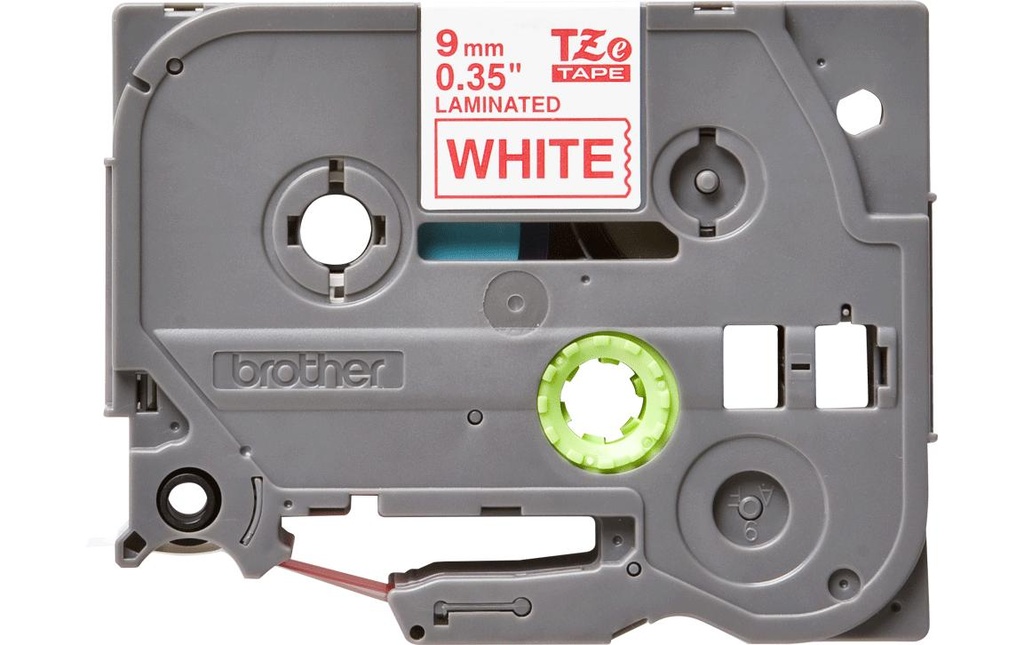 P-TOUCH Ruban P-Touch 9mm blanc-rouge