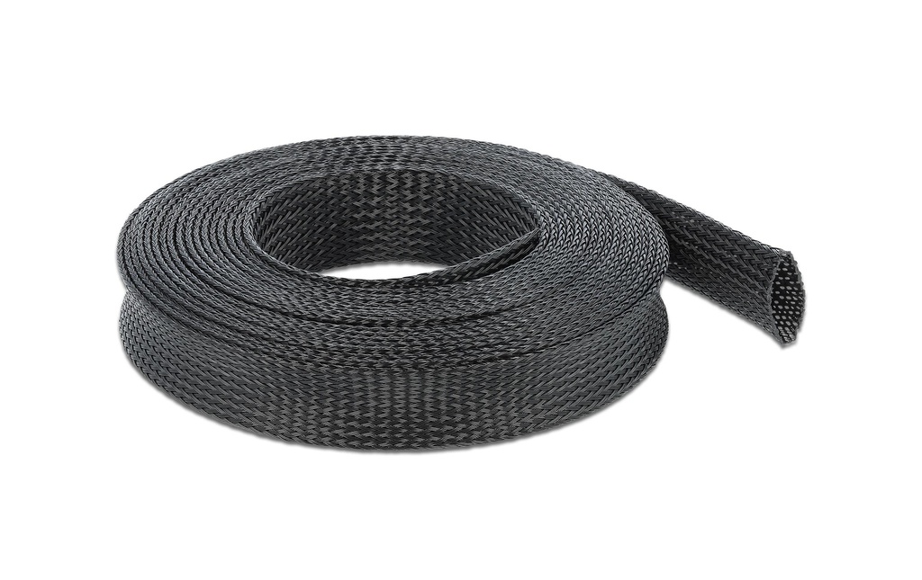 Delock Gaine de câble 10mx25mm, étirable Noir