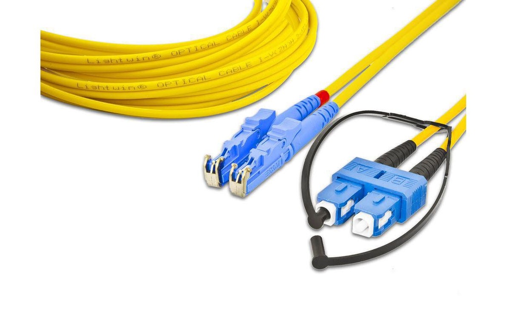Lightwin Câble patch à fibre optique Singlemode E2000 – SC, OS2, Duplex, 2 m