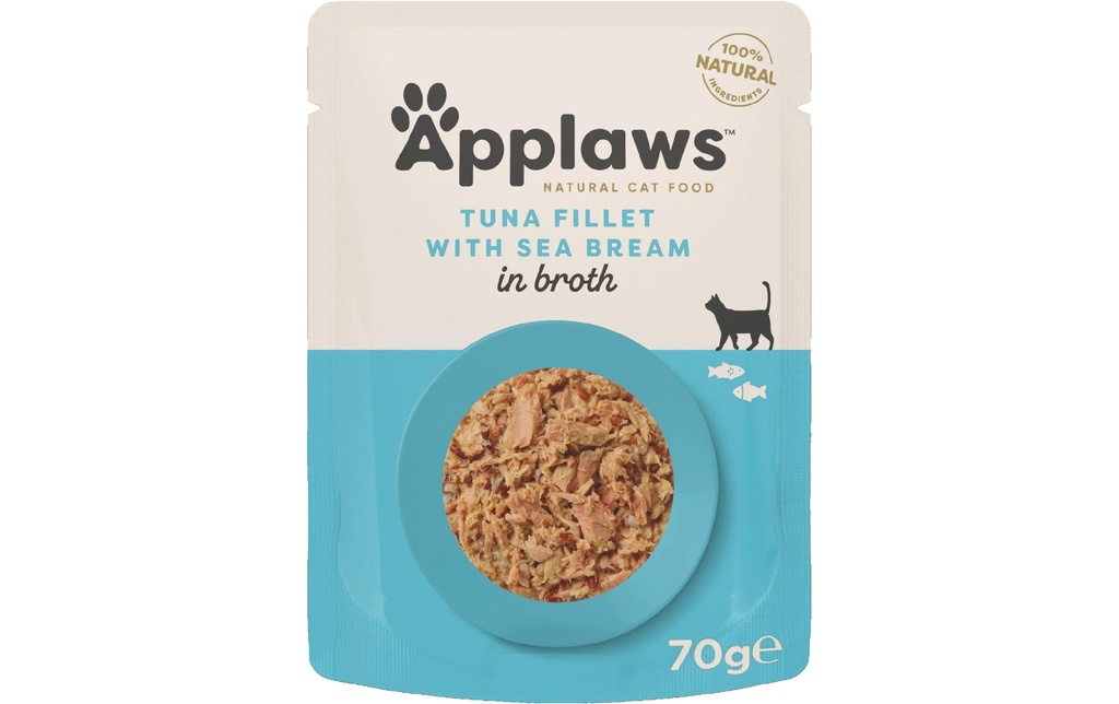 Applaws Alimentation humide Filet de thon et dorade 70 g