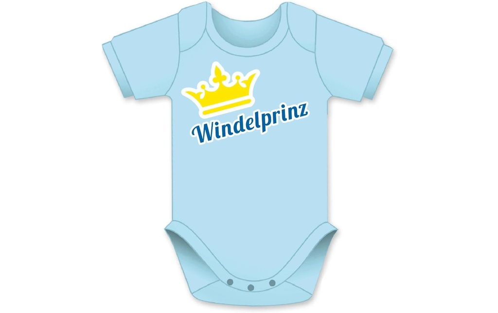 Trendcompany Body pour bébé Prince de la couche 62/68, bleu clair