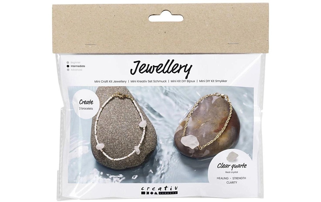 Creativ Company Kits de bricolage pour bijoux Bracelet en cristal de roche