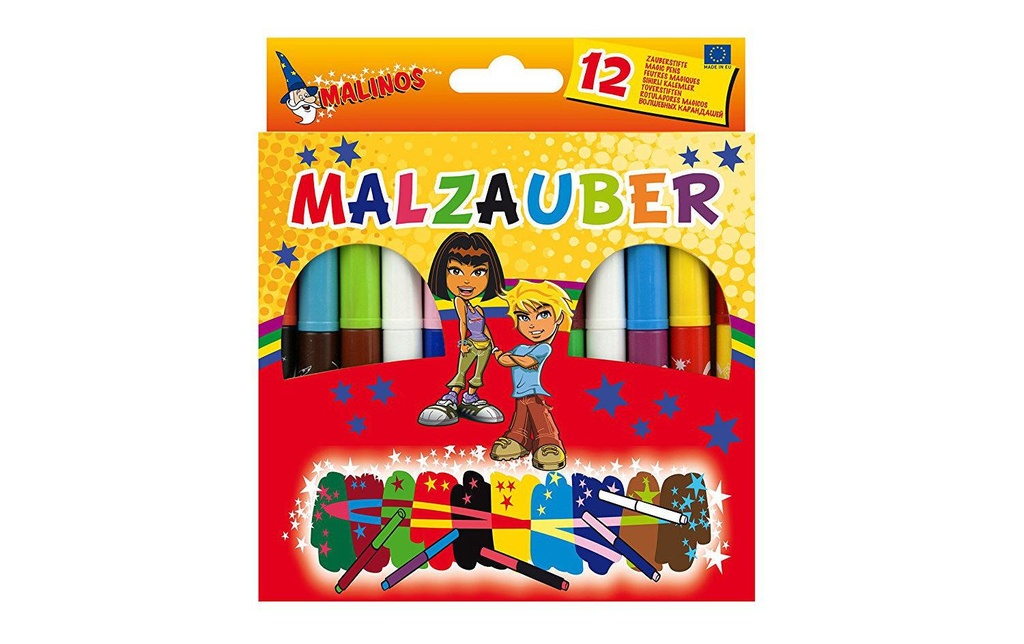 Malinos Crayon feutre Sort 12 pièces