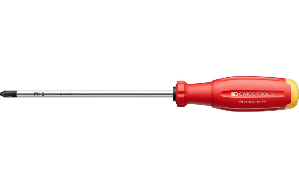 PB Swiss Tools Tournevis cruciforme SwissGrip Evo PH 2 150 mm Phillips