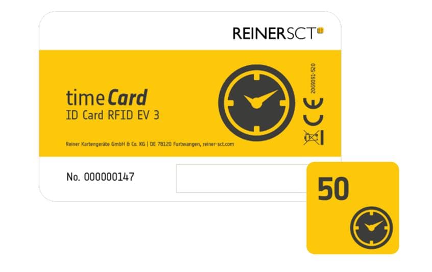 Reiner SCT Carte RFID timeCard Premium 50 Pièce/s
