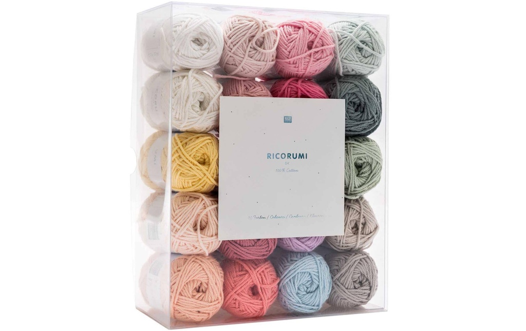 Rico Design Laine Ricorumi Pastel bébé, 20 pièces