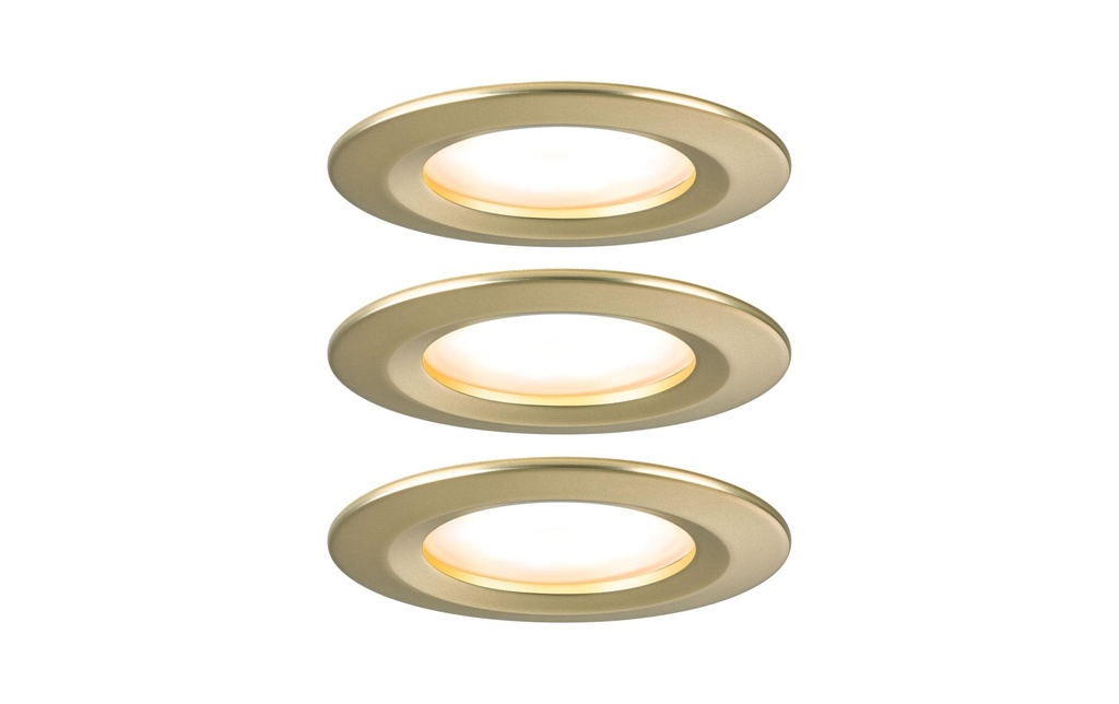 Paulmann Luminaire encastré LED Nova Coin Set de base fixe 3 pièces Or