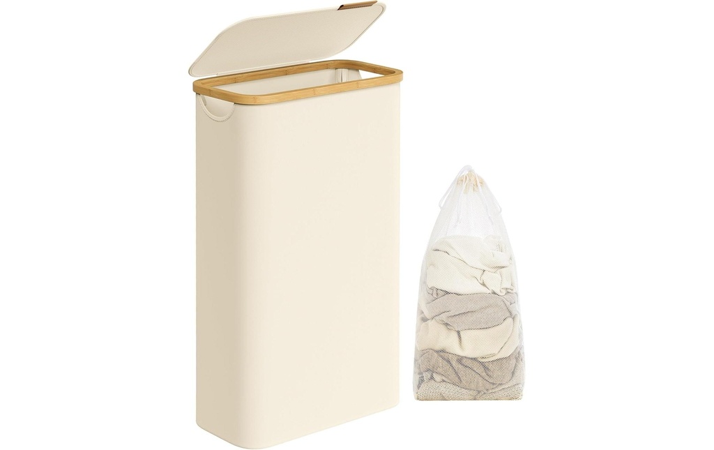 Songmics Corbeille à linge 65 l, Beige