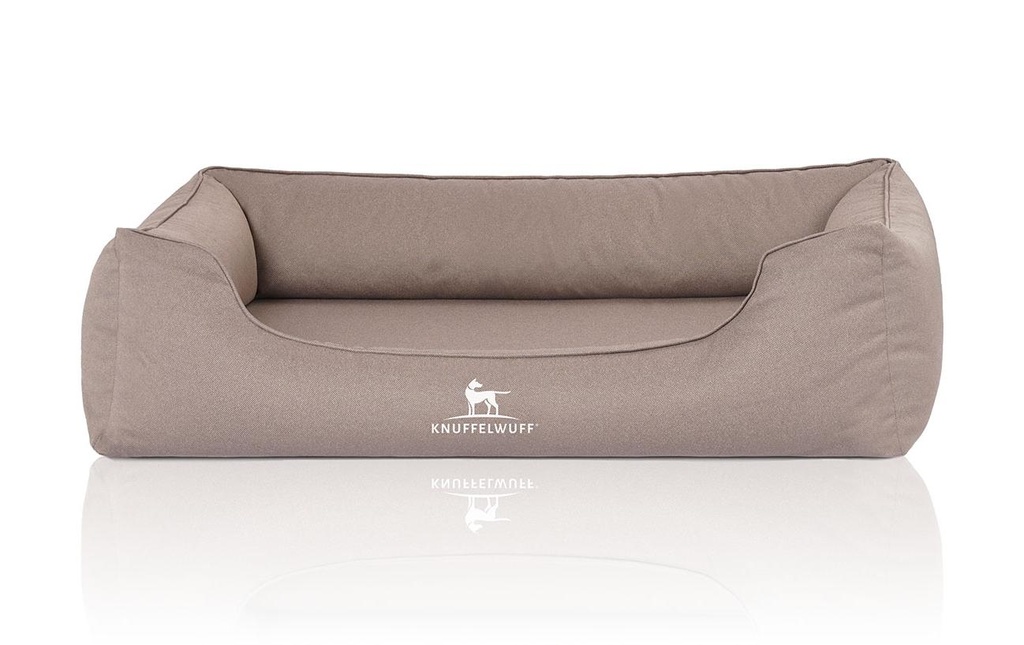 Knuffelwuff Lit Leon Velour XXXL, 155 x 105 cm, beige/gris