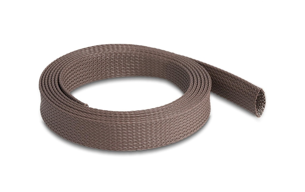 Delock Manchon tressé résistant au rongeurs, 2 m x 25 mm Brun