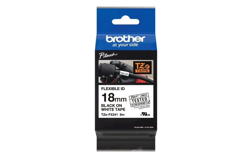 P-TOUCH Ruban P-Touch 18mm blanc-noir