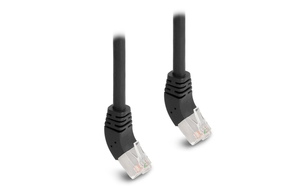 Delock Câble patch coudé 45° haut Cat 6A, S/FTP, 2 m, Noir