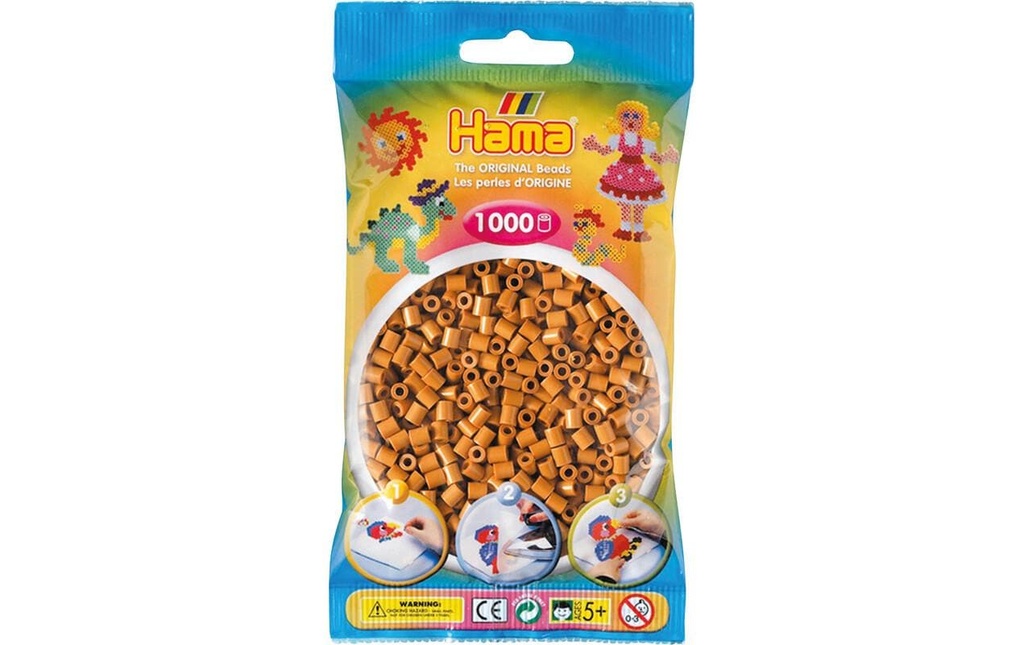 Hama Perles à repasser midi 1000 pcs. Brun