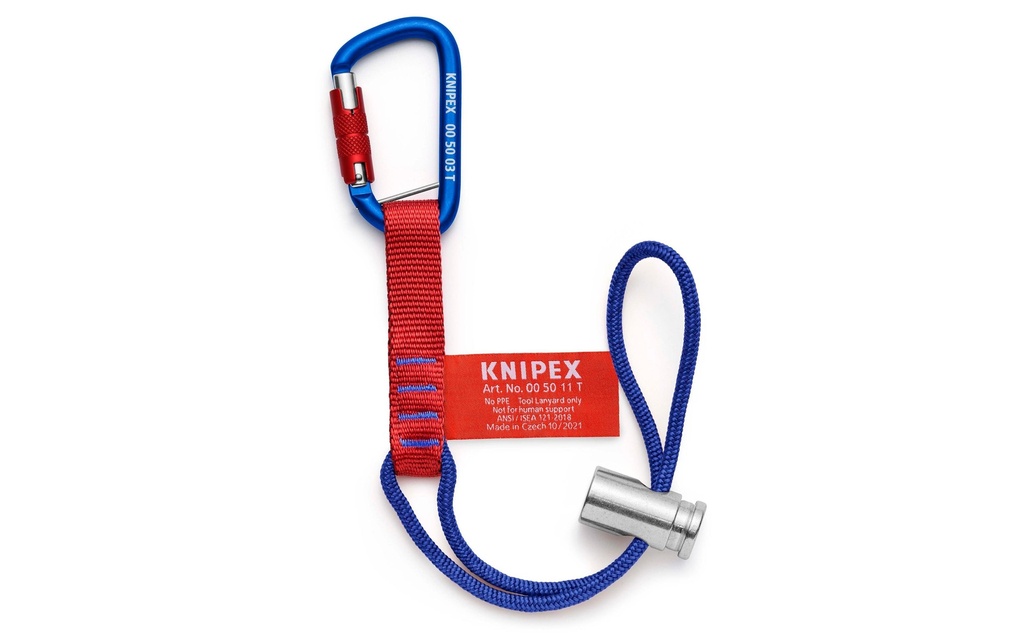 Knipex Boucles d’adaptateur d’outils Mousqueton pour matériel, 6 kg / 13,2 lbs