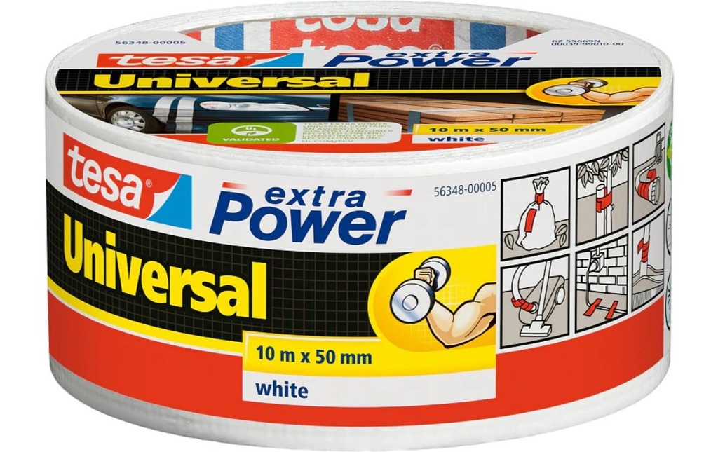 tesa Ruban adhésif extra Power Universal 50 mm x 10 m, Blanc