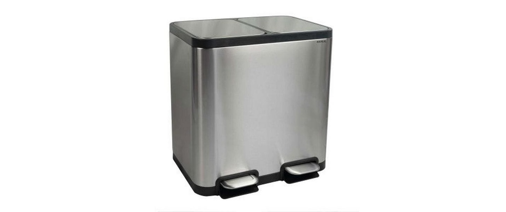Maul Poubelle Cycle 20 + 20 l, Noir/Argenté